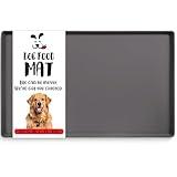 DogBuddy Dog Food Mat – Waterproof Dog Bowl Mat for Food and Water, Silicone Pet Feeding Mats for Floors, Non-Slip Placemat with High Edges for Dogs Bowls, Puppy Essentials (L: 24" x 16", Shadow)