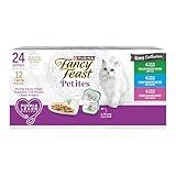 Purina Fancy Feast Gourmet Wet Cat Food Variety Pack, Petites Gravy Collection, break-apart tubs, 24 servings - (Pack of 12) 2.8 oz. Tubs