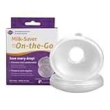 Milkies Milk-Saver On-The-Go, Breast Milk Collecting Shells and Nipple Shield, Discreet and Silicone-Free Catcher for Breastmilk, Collector Cups for Nursing & Breastfeeding, Holds More Than 1oz