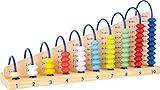 Wooden Abacus by Small Foot – Classic Educational Counting Toy Bead Counter – Early Learning Logic, Quantities, Addition, Subtraction – Develops Motor Skills and Logical Thinking - Age 4+ Years