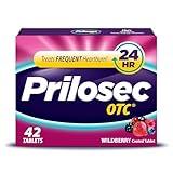 Prilosec OTC, Omeprazole Delayed Release 20mg, Acid Reducer, Treats Frequent Heartburn for 24 Hour Relief, All Day, All Night*, Heartburn Medicine, 20mg, Wildberry Flavor, 42 Tablets