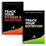 Workout Log Book and Nutrition Log Book - 25-Week Designed by Experts, w/Illustrations : Track Gym Workouts, Track Food Intake and Nutrition: Sturdy Binding, Thick Pages & Laminated, 1 of Each