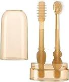 JJLFresheners 1Set Toothbrush,Infant Toothbrush 360 Degree Cleaning Dental Care Silicone Tongue Brush Bath for Infants Carrot 0-18M Infant Toddler