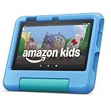 Amazon Fire 7 Kids tablet (newest model) ages 3-7. Top-selling 7" kids tablet on Amazon. Includes ad-free and exclusive content, easy parental controls, 10-hr battery, 16 GB, Blue