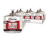 Sterno 100-Hour Emergency Candles - Long Burning Unscented Candles for Emergencies and Power Outages - Burns Up to 100 Hours - Set of 6 - Clean Burning Liquid Paraffin
