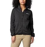 Columbia Womens Sweater Weather II Full Zip Fleece Jacket, Black Heather, Medium