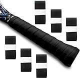 L LK SPORTS Tennis Racket Grip Tape, 6 Pack Precut Anti Slip Tennis Grip Tape, Absorbent Dry Feel Tennis Grips Overgrip for Tennis, Pickleball Black