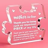 Mother in Law Gift - Gifts for Mom from Daughter, Son, Mothers Day Gifts for Mother in Law, Mom Birthday Gifts, Best Mom Ever Gifts for New Mom Appreciation Gifts Acrylic Plaque Desk Signs