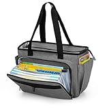 Trunab Teacher Laptop Tote Bag with Expanding File Folder Pocket, Nurse Utility Tote Bag for Women, Office Laptop Briefcase for Work, College, Nursing
