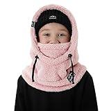 OWNGIGI Balaclava Ski Mask for Kids, Winter Windproof Face Mask for Cold Weather, Fleece Hooded Scarf Head Cover Neck Warmer