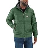 Carhartt Men's Rain Defender Relaxed Fit Lightweight Insulated Hooded Jacket, Frosted Balsam