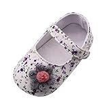 Toddler Shoes Chic Designed Soft Sole Flowers Sweat-Wicking Cute Sandals Athletic Retro Baby Loafers (Grey, 12-18 Months)
