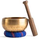Ohm Store Tibetan Singing Bowl Set — Meditation Sound Bowl Handcrafted (3.5″ Original)