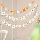 SAMOKA Daisy Banner,3 Pack Daisy Decor,Daisy Birthday Party Decorations,Daisy Party Decorations,Flower Banner,Spring Banner
