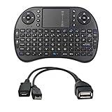 Mini Wireless Keyboard 2.4GHz Touch-pad Mouse Combo Plus OTG Cable - TV xStream, Compatible with Firesticks, Android TV Box, IPTV, 4K Media Stick, Smart TV, PC, X-Boxes +More