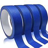 4 Rolls Premium Painters Tape, Blue Tape, Masking Master Tape, Paint Tape for Multi-Purpose, Painting, Painter's, DIY Crafts Arts (88yd =0.94IN*22yd*4) Decoration Labeling No Residue, Easy Removal