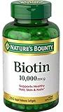 Nature's Bounty Biotin 10,000 mcg, 250 Rapid Release Softgels