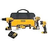 DEWALT 20V MAX Power Tool Combo Kit, 4-Tool Cordless Power Tool Set with 2 Batteries and Charger (DCK444C2)