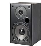 Polk Audio T15 100 Watt Home Theater Bookshelf Speakers – Hi-Res Audio with Deep Bass Response, Dolby and DTS Surround, Wall-Mountable, Pair, Black