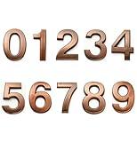 HopeWan Bronze Mailbox Numbers, 2 Inch 3D Door Number Stickers for Apartments Office Address, Pack of 1 Set, 10 Pcs.