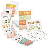 KIBAGA Beautiful Greeting Cards Set of 60 with Envelopes & Stickers - Tasteful Assorted Blank Note Cards - Perfect Get Well, Congratulations, Holiday & More Stationary Cards For All Occasions