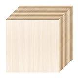 DIYDEC 18 Pack Basswood Sheets 6X 6 x 1/16 Inch Thin Plywood Wood Sheets Unfinished Wood Squares Boards Balsa Wood Sheets for Crafts Architectural Models Laser Cutting Wood Burning and Drawing