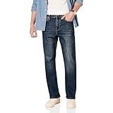 Amazon Essentials Men's Straight-Fit Stretch Jean, Dark Wash, 34W x 30L