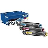 Brother Genuine Standard-Yield Toner Cartridge Three Pack TN221 3PK -Includes one Cartridge Each of Cyan, Magenta & Yellow Toner, Standard Yield (TN2213PK), Cyan, Magenta, Yellow