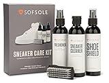 Sof Sole Sneaker Care Kit with Cleaner, Freshener, Shoe Shield and Scrub Brush