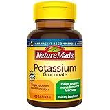 Nature Made Potassium Gluconate 550 mg, Dietary Supplement for Heart Health Support, 100 Tablets, 100 Day Supply