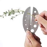 Herb Stripper Tool, Stainless Steel Herb Leaf Zipper for Kale, Chard, Collard Greens, Rosemary and Thyme