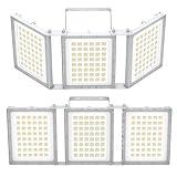 SOLLA 480W LED Outdoor Flood Light, 48000LM Super Bright Stadium Light, 6000K Daylight White, IP66 Waterproof 3 Heads Adjustable Outdoor Floodlights, Backyard, Court, Garden(2 Pack)