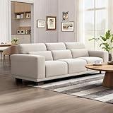 Marsail 89" Sofa, 3 Seater Couch for Living Room, Comfy Sofa with Supportive Cushion and Sturdy Frame, Easy to Clean with Removable Covers, Beige
