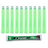 Cyalume Glow Sticks Military Grade Lightstick - Premium Green 6” SnapLight Emergency Chemical Light Stick with 12 Hour Duration , 10 Pack