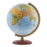 Waypoint Geographic Lugano Globe, 12" Illuminated Blue Ocean-Style Globe, Up-to-Date Globe, Reference Globe, Decorative World Globe For Home and Office Decor