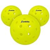 Franklin Sports Outdoor- X-40 Pickleball Balls - USA Pickleball (USAPA) Approved - 3 Pack Outside Pickleballs - Optic Yellow - US Open Ball