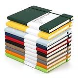 SHENLIU 10 Pack Lined Hardcover Journal Notebook, 200 Pages A5 Thick Work Writing Note Taking Paper College Ruled Notebook for Writing Business Journaling(10 Colors)