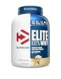 Dymatize Elite 100% Whey Protein Powder, 25g Protein, 5.5g BCAAs & 2.7g L-Leucine, Quick Absorbing & Fast Digesting for Optimal Muscle Recovery, Gourmet Vanilla, 5 Pound, 67 Servings