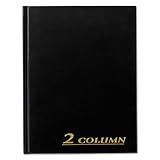 Adams ARB8002M Account Book, 2 Column, Black Cover, 80 Pages, 7 X 9 1/4