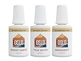 Oslo Home 3 White Color Touch Up Paint Kit – Most Popular Home and Rental Colors with Brush in Bottle - For Repairs, Walls, Trim, Cabinets, Furniture, Shutters and More, Made in USA