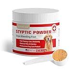 Styptic Powder for Dogs–Quick Stop Bleeding for Dogs Nails, Minor Cuts, Scratches–Blood Stop Powder with Herbal Support,Gentle & Sting-Free–5.3 oz Styptic Powder for Grooming,Vets,Pet First Aid Kits
