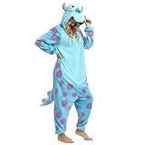 NAITOKE Adult Animal Onesie Halloween Costume Cosplay One-Piece Pajamas Women Man Teens Blue Purple