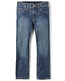 The Children's Place Boys Basic Bootcut Jeans,Med Indigo Single,18H