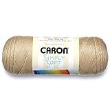 Caron Simply Soft Solids Yarn (4) Medium Gauge 100% Acrylic - 6 oz - Bone- Machine Wash & Dry (H970039703)