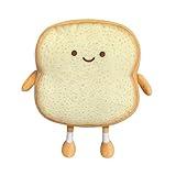VHYHCY Toast Bread Pillow Funny Food Plush Toy Pillows Small Cute Stuffed Plush Sofa Pillow (Toast Bread,Golden)