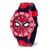 MARVEL Spiderman Watch for Kids – Spiderman Toddler Watch for Young Fans – Official Spider-Man Kids Watches – Boys Toys – Toddler Watches Girls – Disney Teen – Red Bezel – 3D Plastic Strap