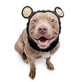 Zoo Snoods Black Bear Costume - Warm Knit Dog Snood Wrap for Pets, Neck Ear Cover Protection, Halloween Winter (Large)