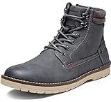 Vostey Men's Chukka Boots Motorcycle Casual Hiking Boot for Men(BMY671B Grey 10)