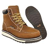 WOLF Heavy Duty Men’s Work Boots – Genuine Leather, Oil & Slip Resistant, Waterproof, Insulated Safety Construction Boots