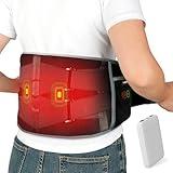Comfytemp Cordless Heating Pad with Massager for Back Pain Relief, Portable Lower Back Massager FSA HSA Eligible Wearable, Father's Day Gifts, Birthday Gifts for Dad Mom Men Women, 3 Heat Auto-Off 58"